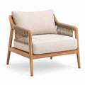 Holzsessel mit Kordelgeflecht, Natur/Beige/Braun, 76 × 78 × 82 cm